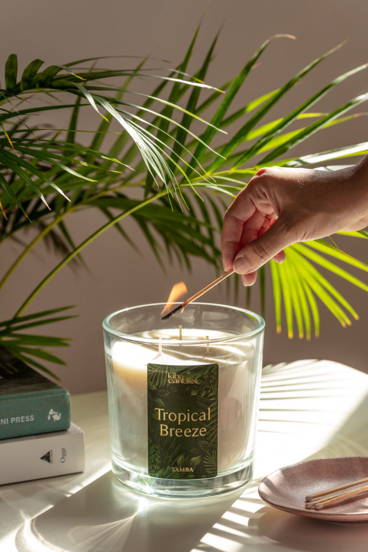 Coconut Wax Scented Candle Tropical Breeze